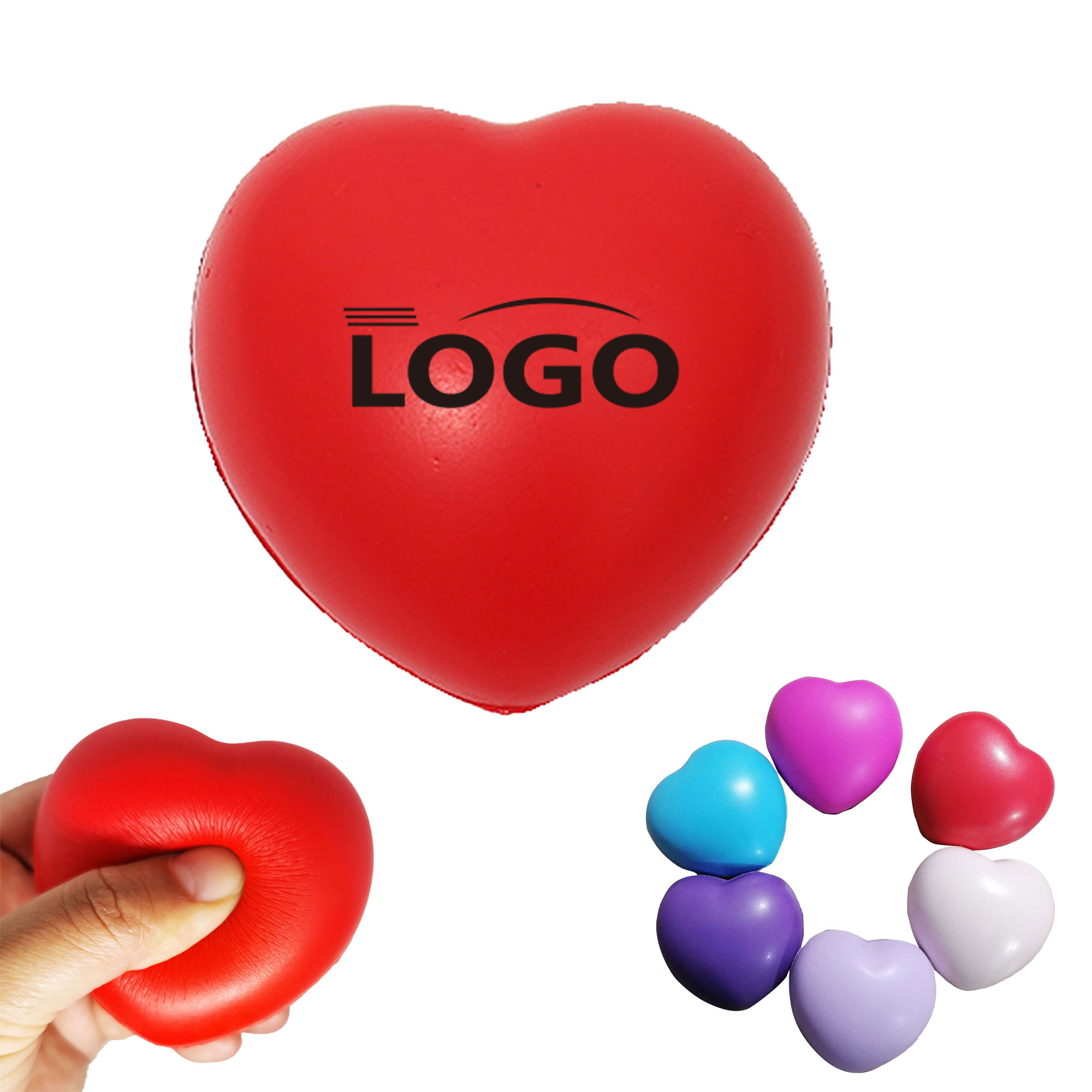 Heart-Shaped PU Stress Ball 1
