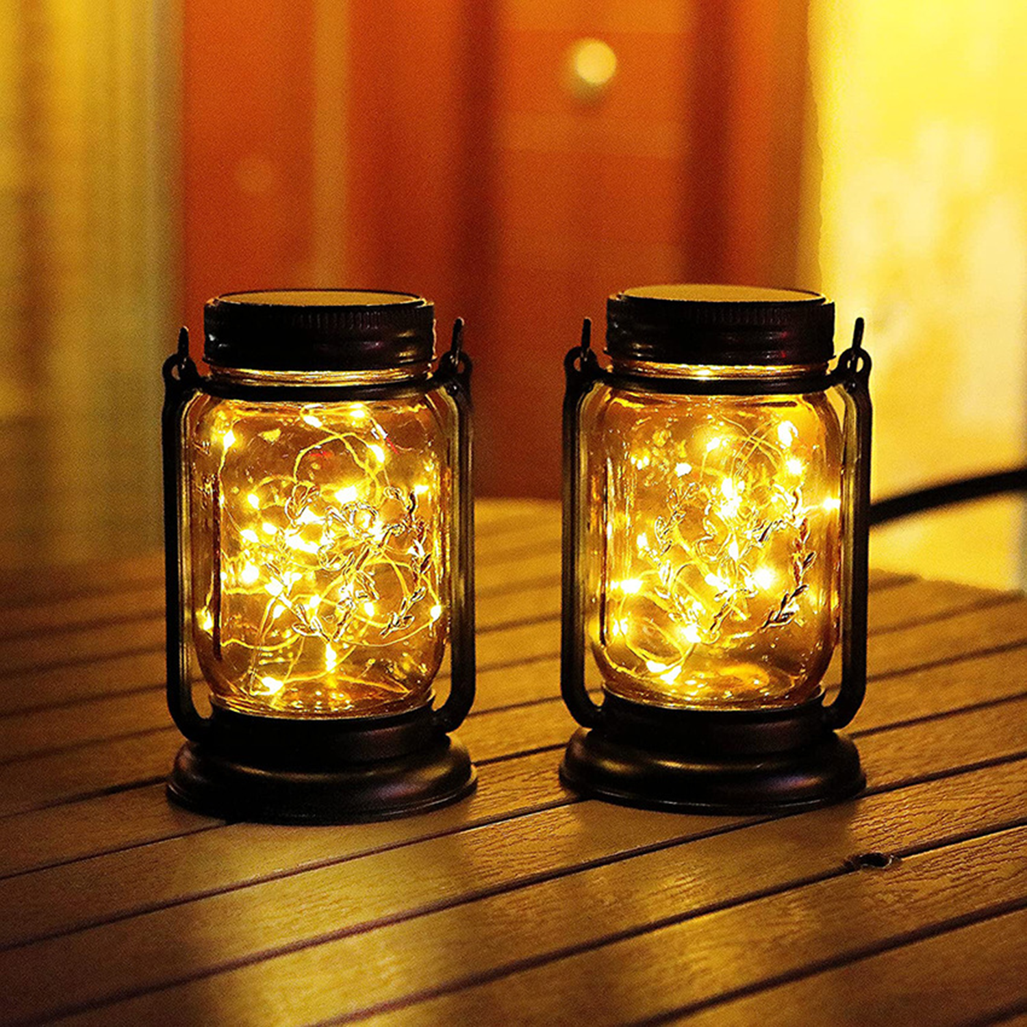 Mason Jar Decor Mobile Outdoor Solar Lanterns 3