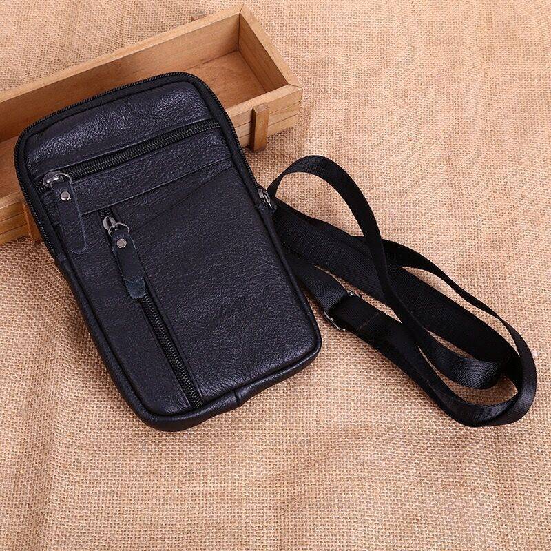 Cowhide Leather Shoulder Crossbody Bag Phone Pouch 9
