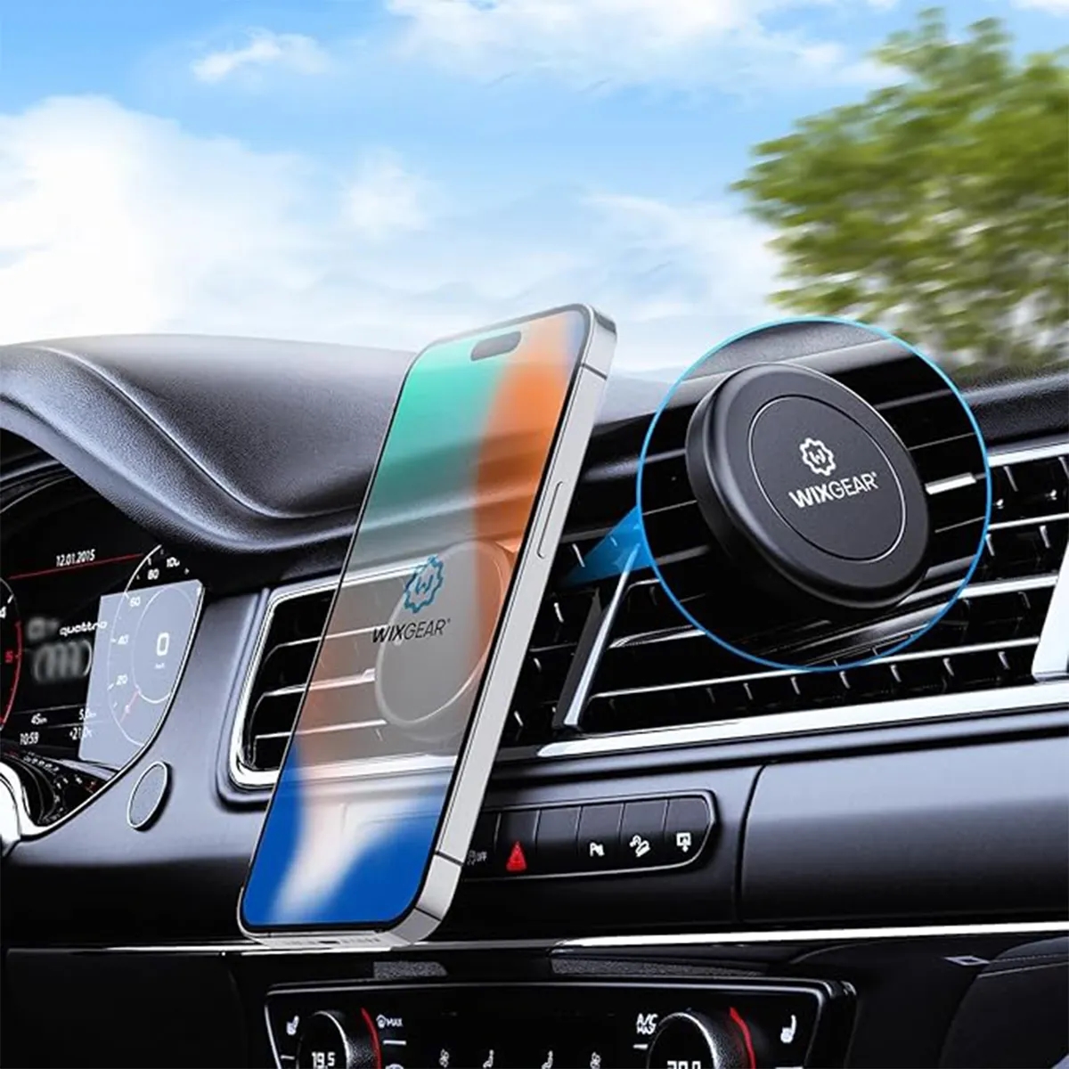 Portable Universal Air Vent Magnetic Car Mount Phone Holder 6