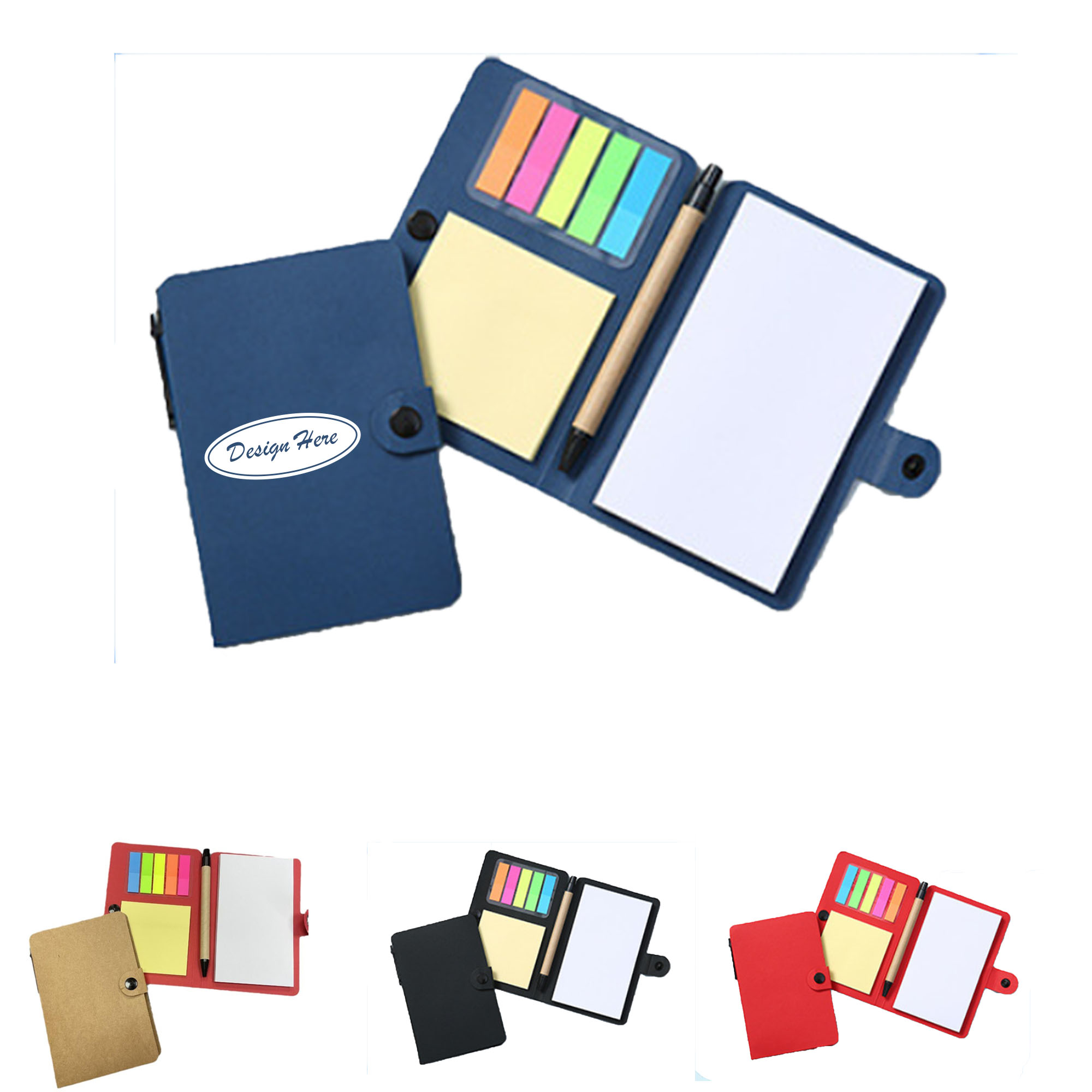 Premium Sticky Notes Notebook with Colored Page Markers 3