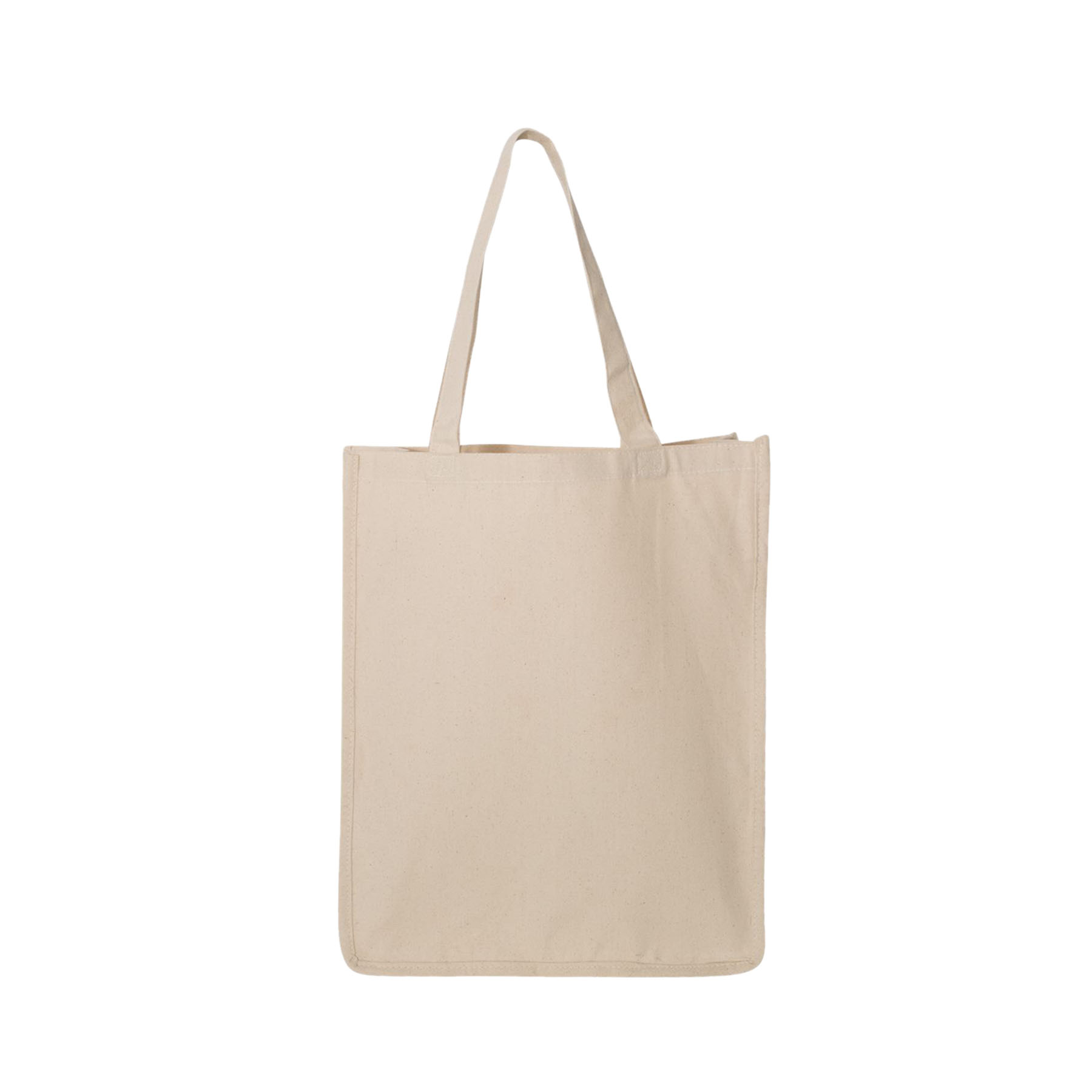 12 oz. Natural Heavy Cotton Canvas 27L Jumbo Shopping Tote Bag_R112NBT 1