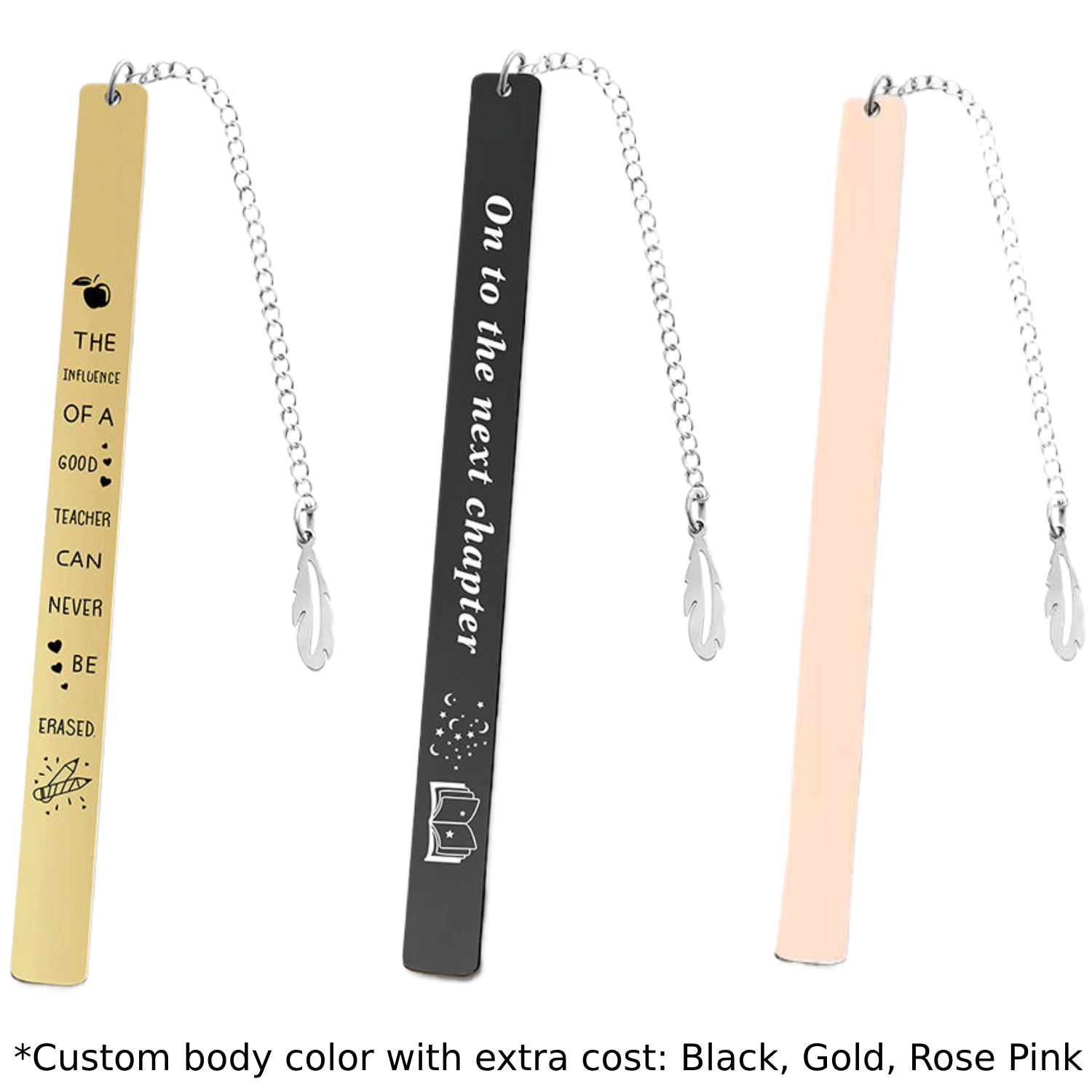 Sleek Stainless Steel Metal Bookmark 4