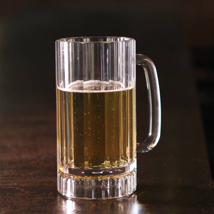 Beer Acrylic Clear Plastic Mug w/ Handle 8