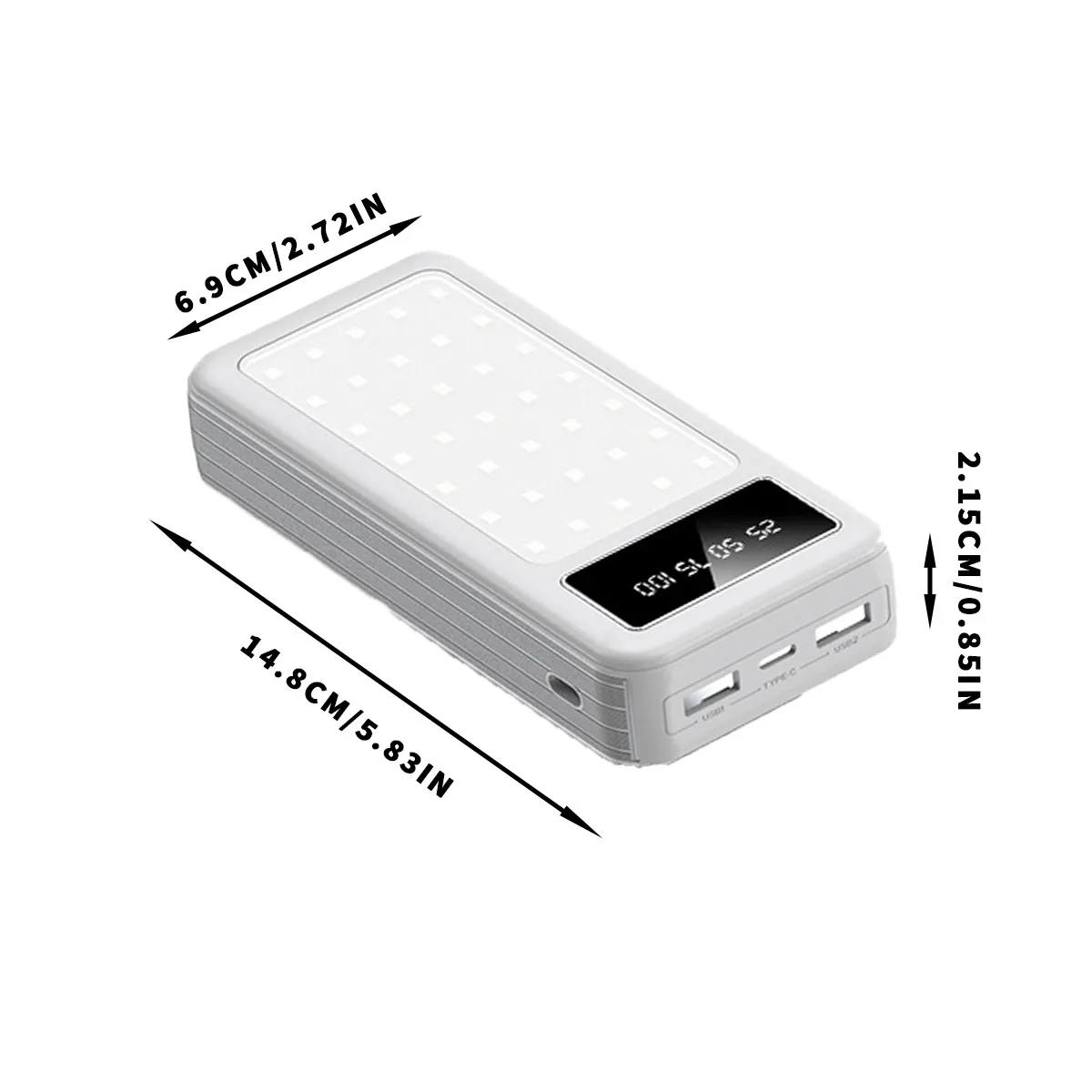 Multi-Function Power Bank With LED Light & Cables 4