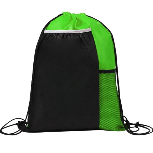 Non-Woven Pocket Sports Pack, custom drawstring bag with logo imprint 6