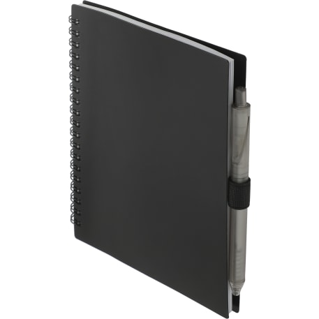 FSC® Recycled 5.5” x 7” Spiral Notebook w/ RPET Pe 22