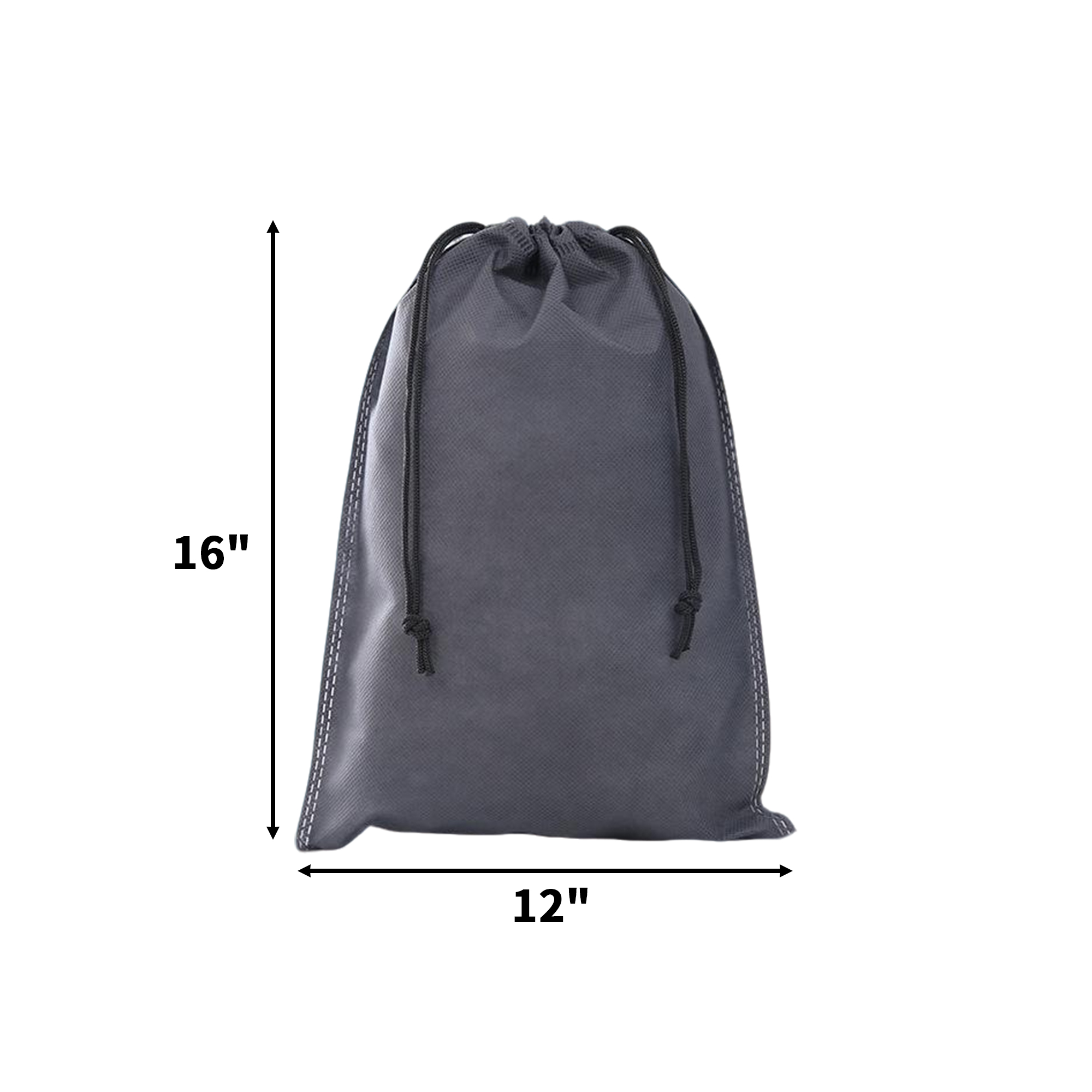 Non Woven Drawstring Storage Bag 12" x 16" Dustproof Travel Pouch 4