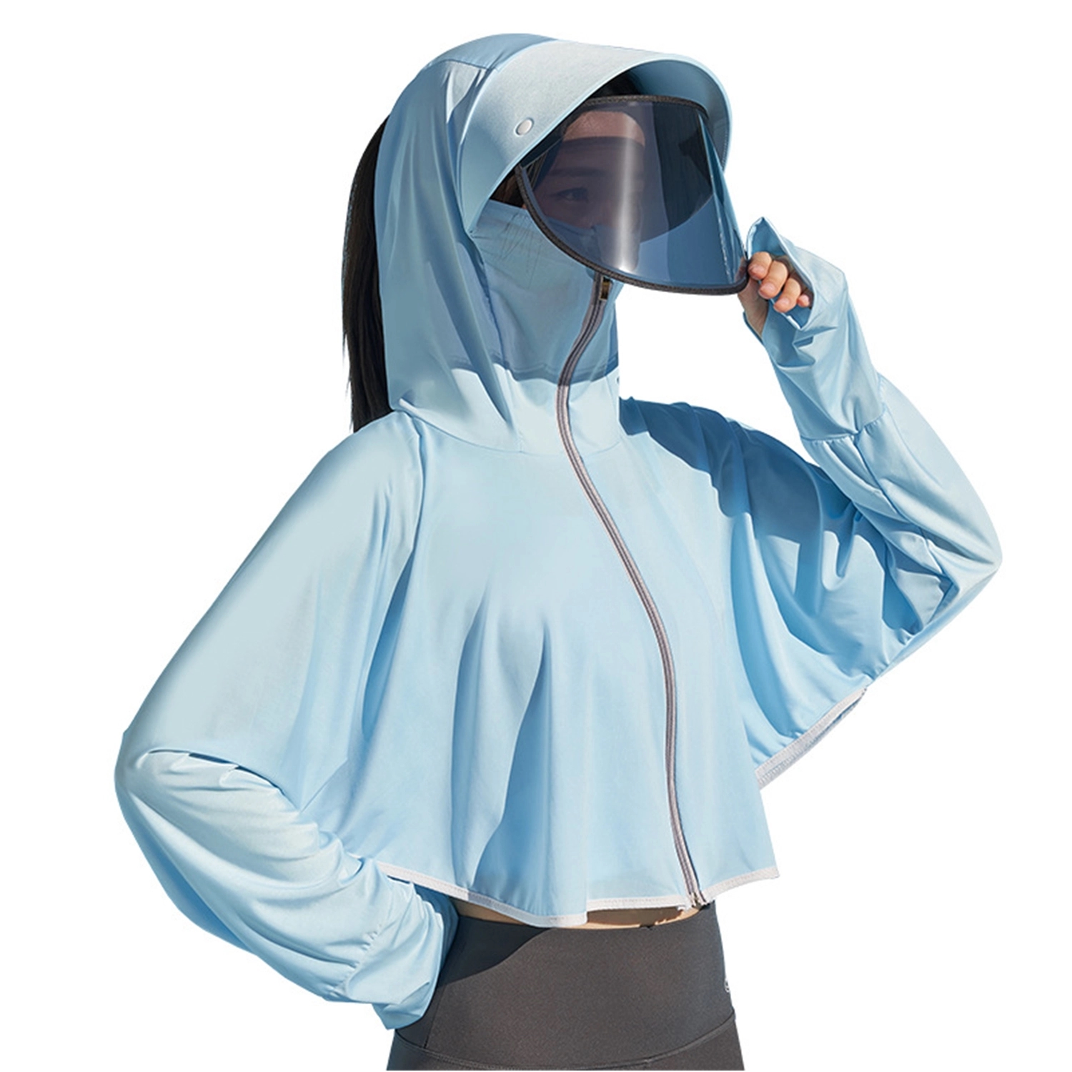 Sun Protection Outdoor Hoodie With Face Mask 2