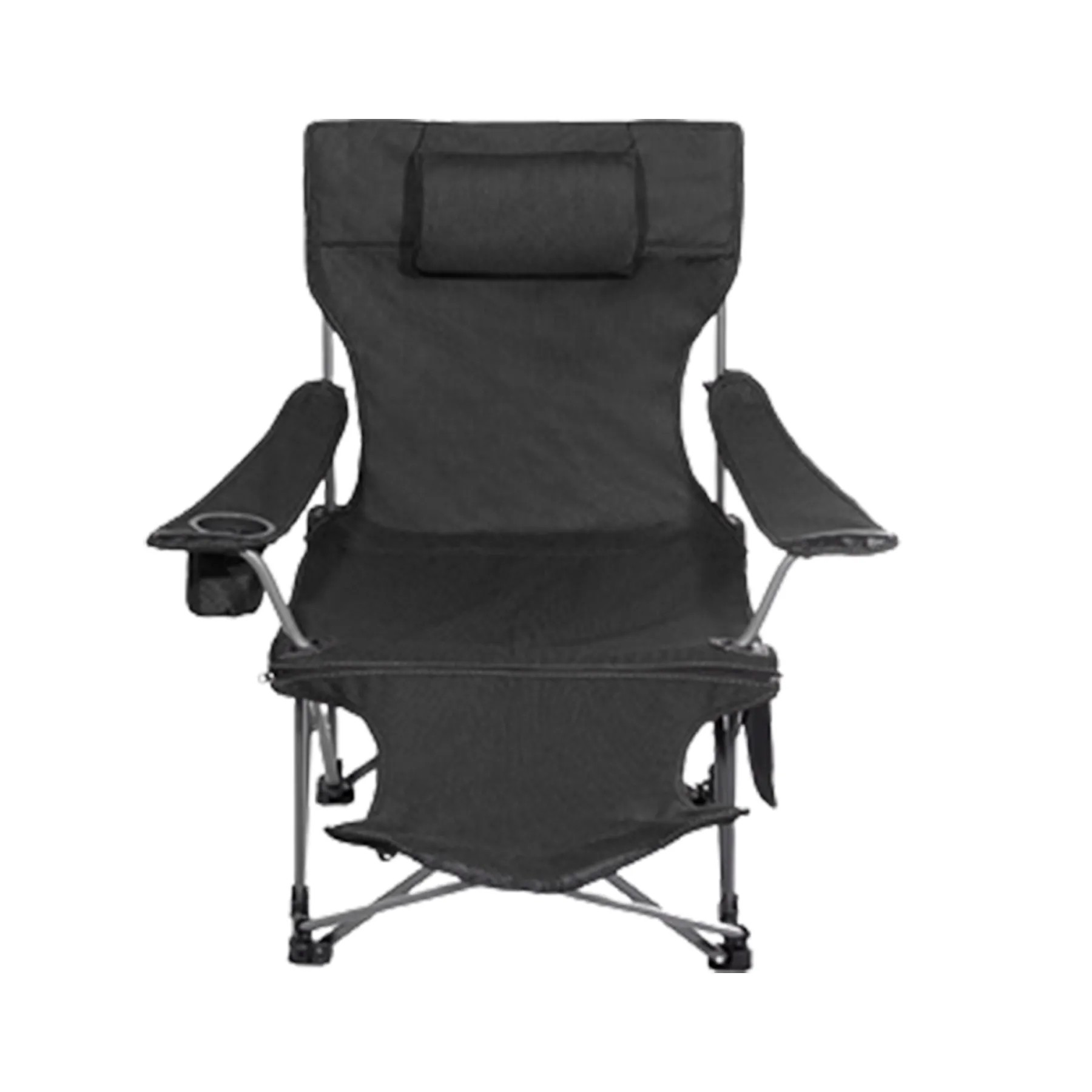 Folding Oxford Cloth Recliner Chair W/Footrest 2