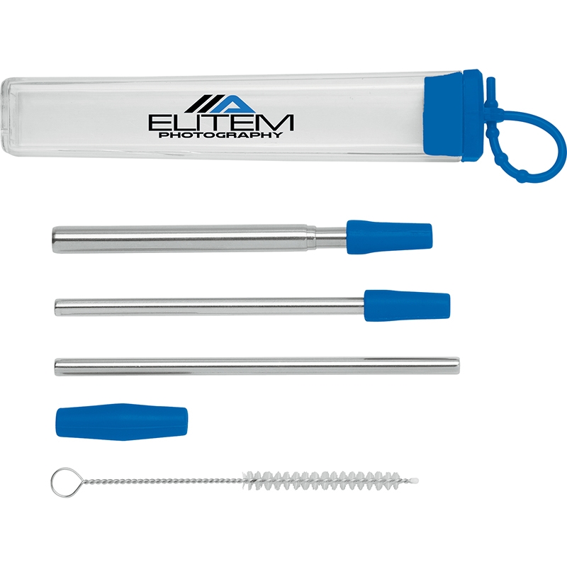 Cosmopolitan 7-Piece, 2-Straw Stainless Steel Set 28