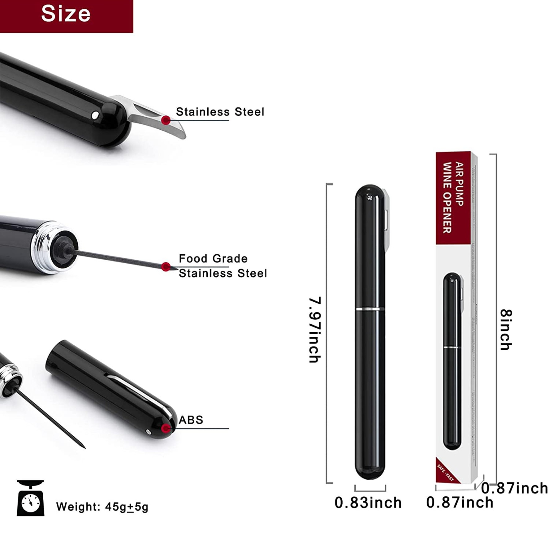 Pen-shaped Air Pump Bottle Opener 3