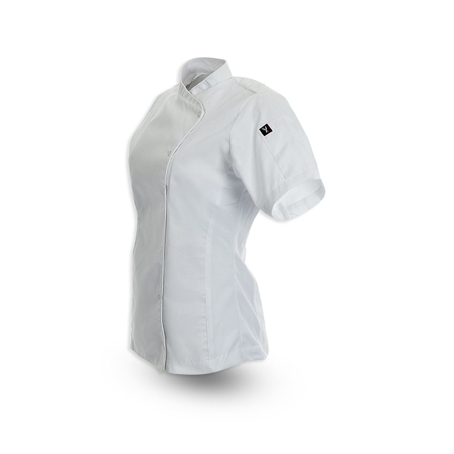 Crossover Collar Womens Mesh Chef Coat 3