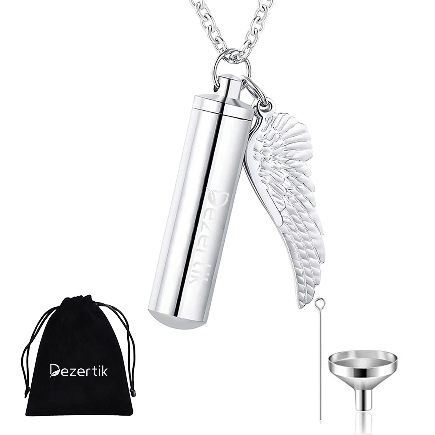 Cremation Urn Angel Wing Memorial Necklace 6