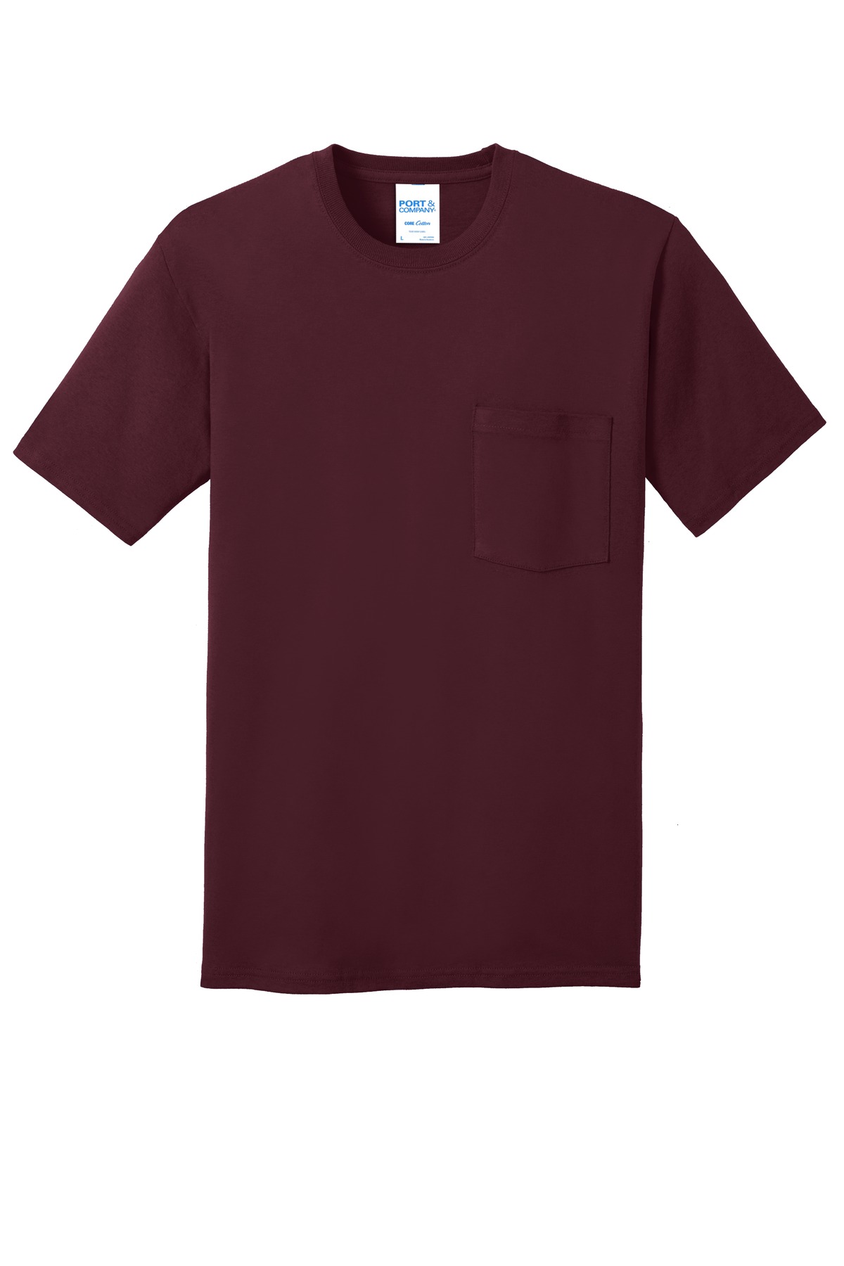 Port & Co Core Cotton Pocket Tee. PC54P 128