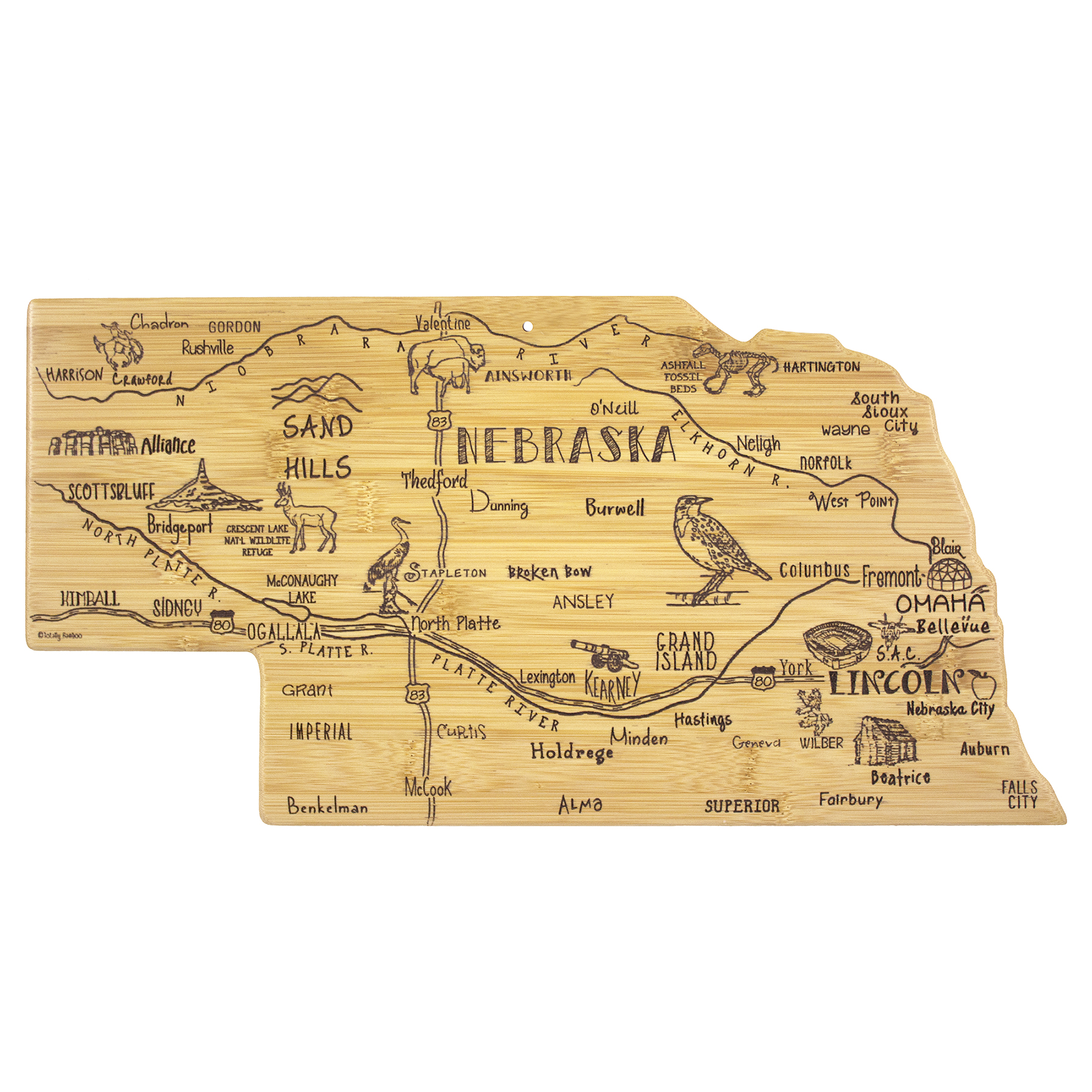 Destination Nebraska Cutting & Serving Board 10