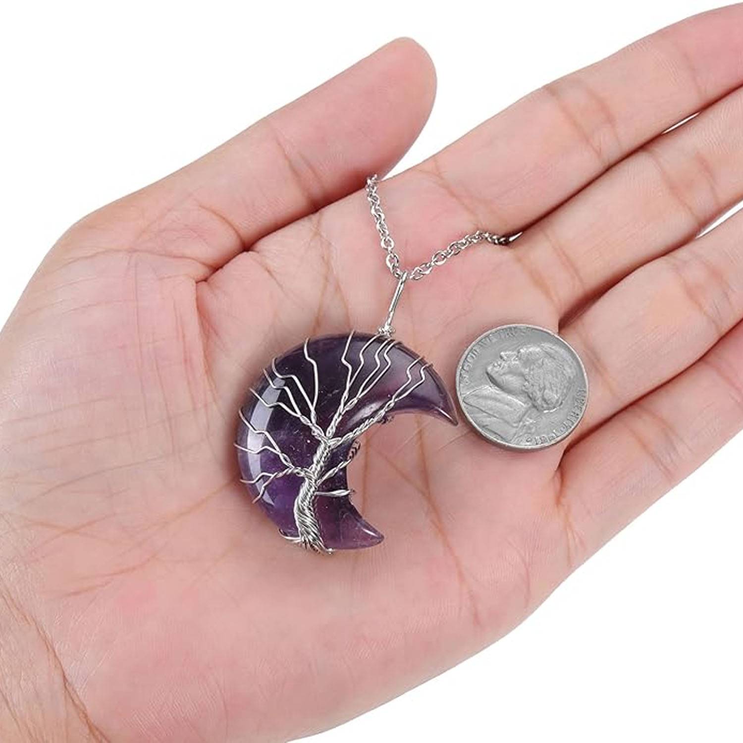 Moon Tree of Life pendant necklace 4