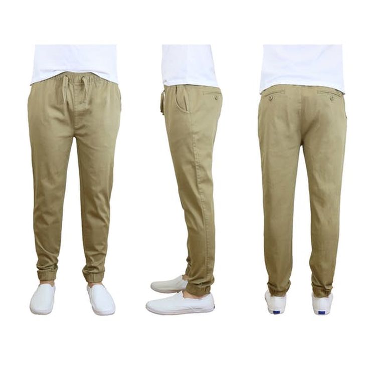 Men's Stretch Twill Joggers - S-2X Khaki 2