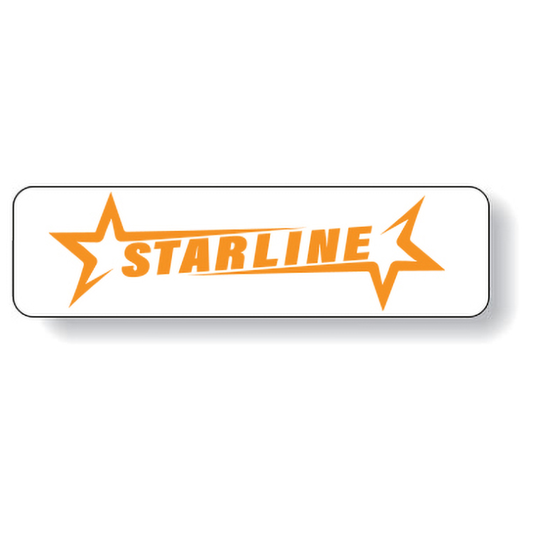 White Gloss Block-Out Paper Roll Label Stock Rectangle Shape (0.75"x2.75")