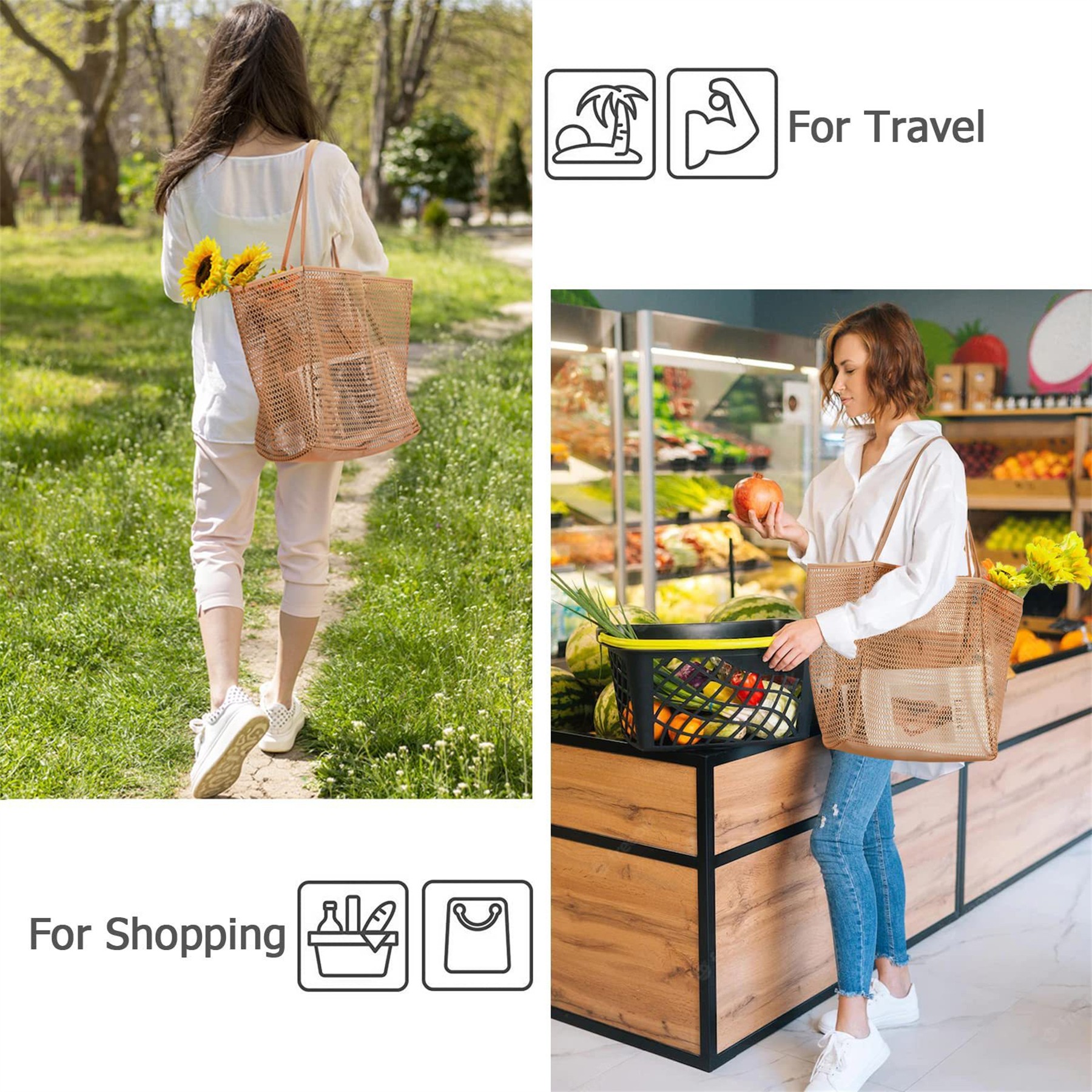 Mesh Beach Tote Bag 3
