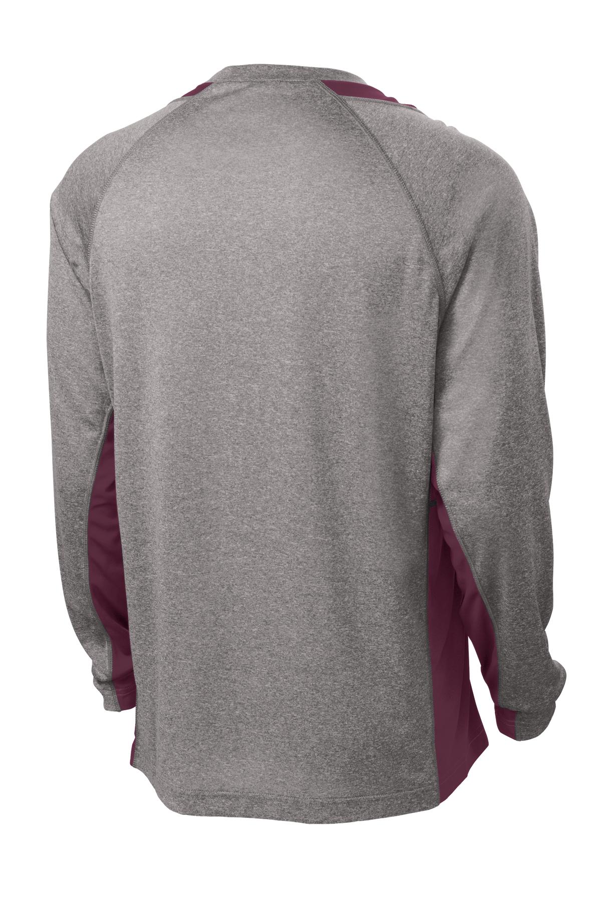 Sport-Tek Long Sleeve Heather Colorblock Contender Tee. ST361LS 30