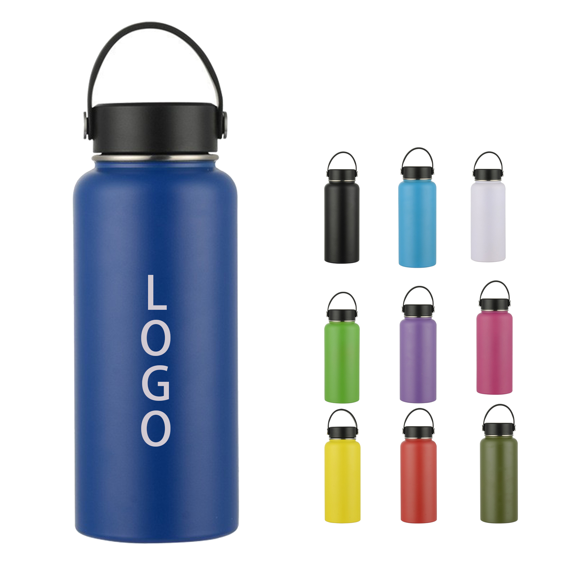 22 OZ Stainless Steel Vacuum Insulated Drinking Bottle, custom water bottle with logo imprint 2