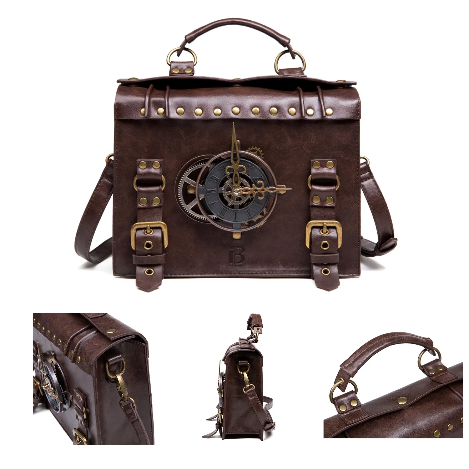 Punk Industrial Vintage Style Single Shoulder Crossbody Bag 2
