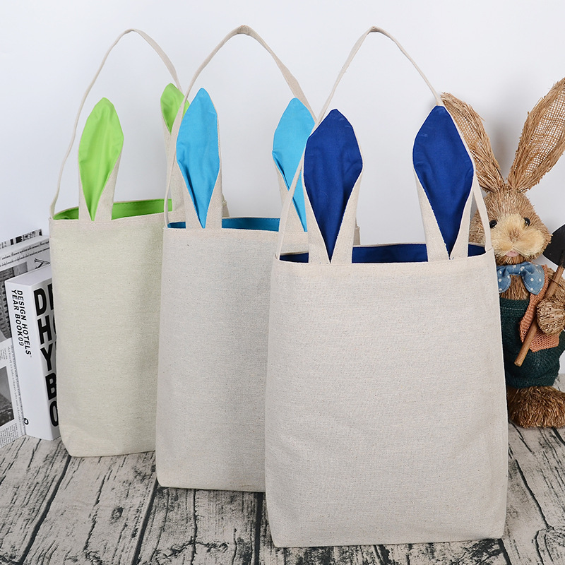 Burlap Easter Bunny Bags 8