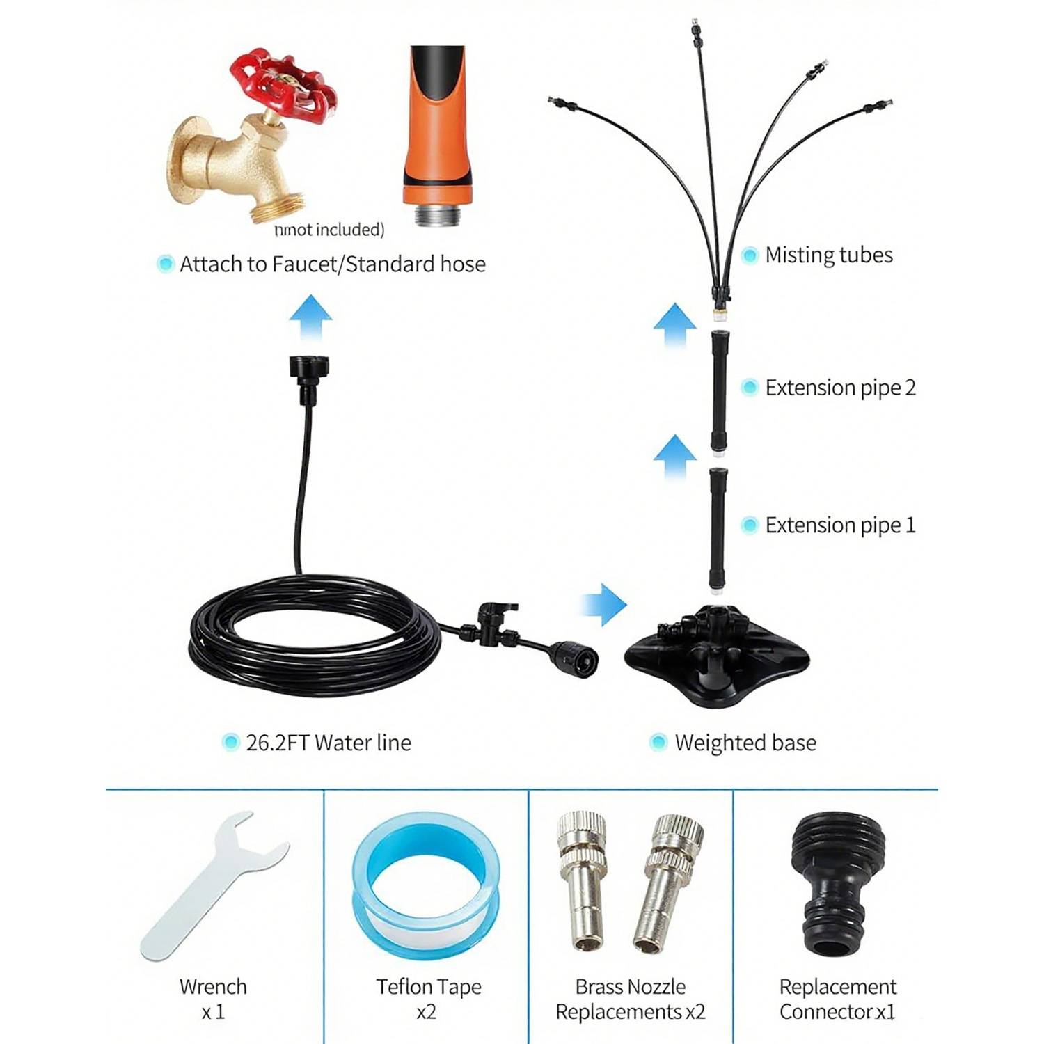 Adjustable Outdoor Stand Water Mister 8