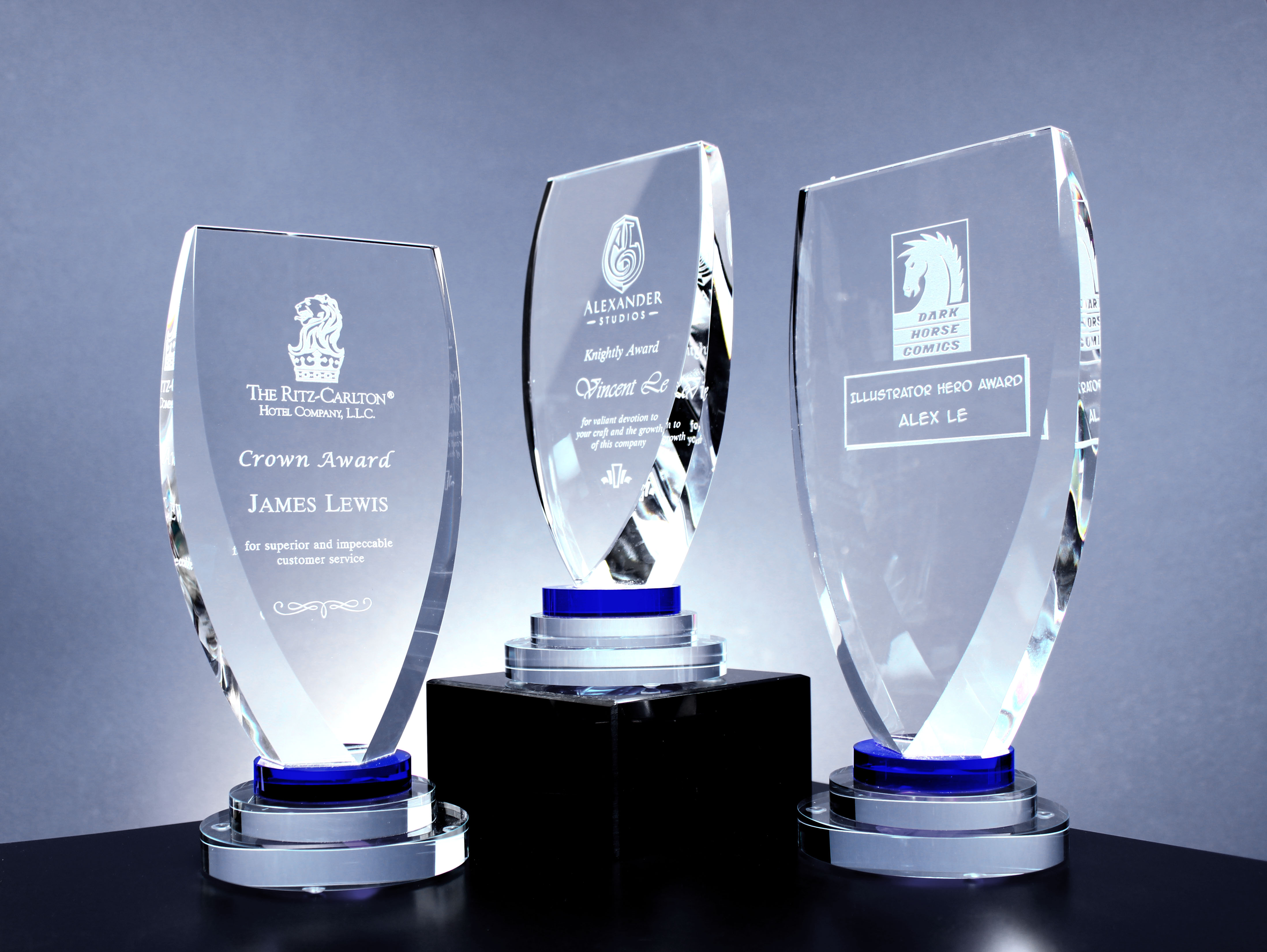 Crystal Schooner Award (7"x4") 1