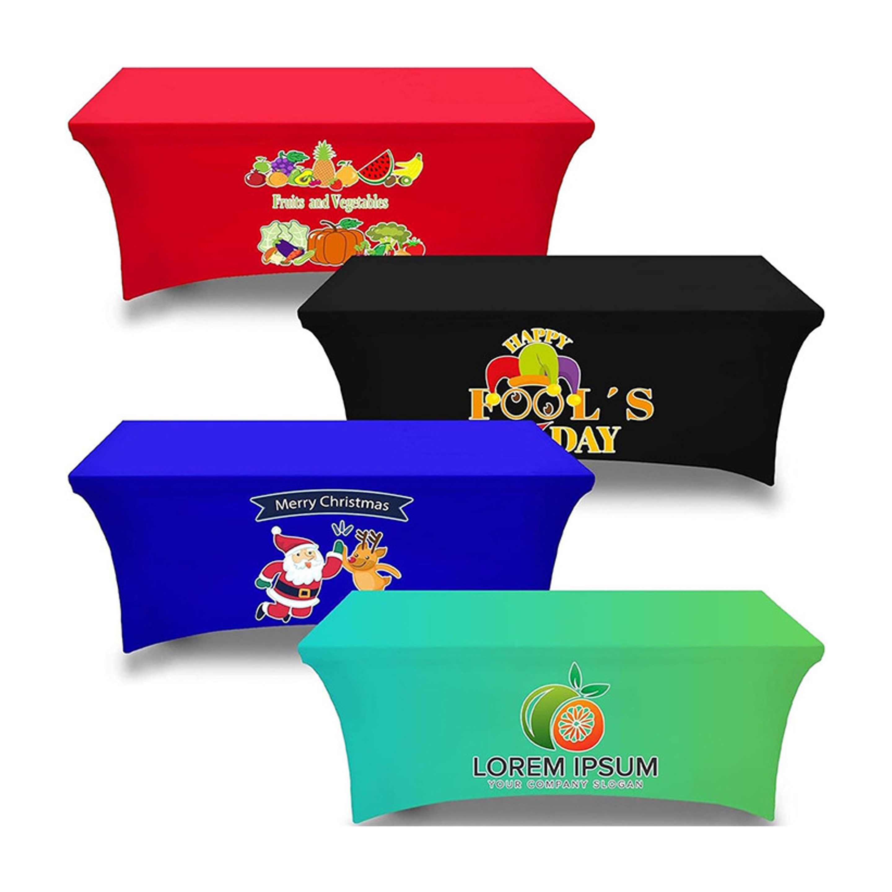 6' Premium Full Color Stretch Table Cover 2