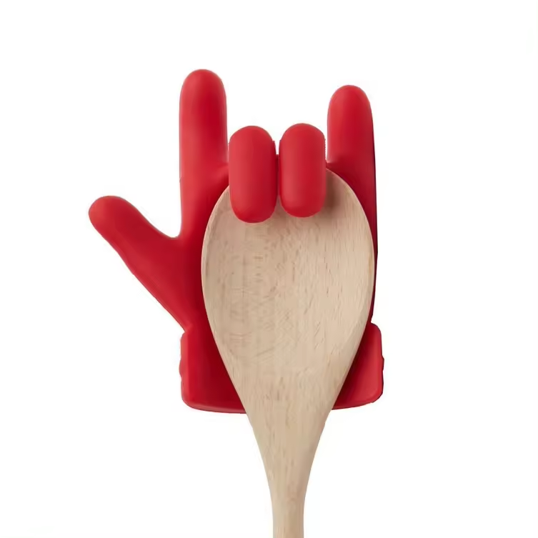 Silicone Spill Stopper / Spoon Rest Spatula Rack 2