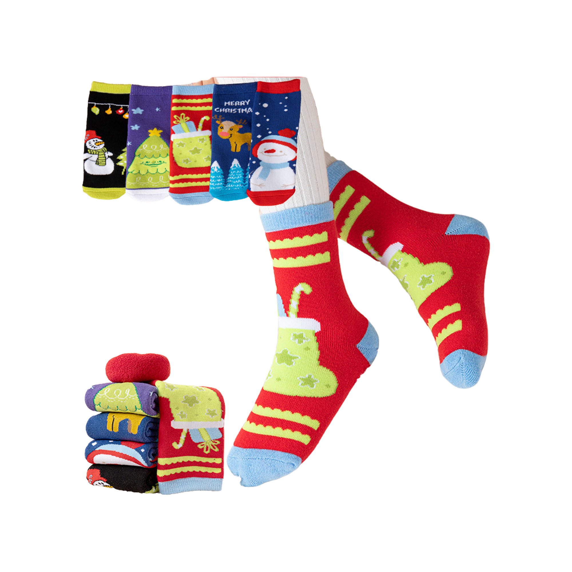 Cotton Children's Warm Christmas Socks 9