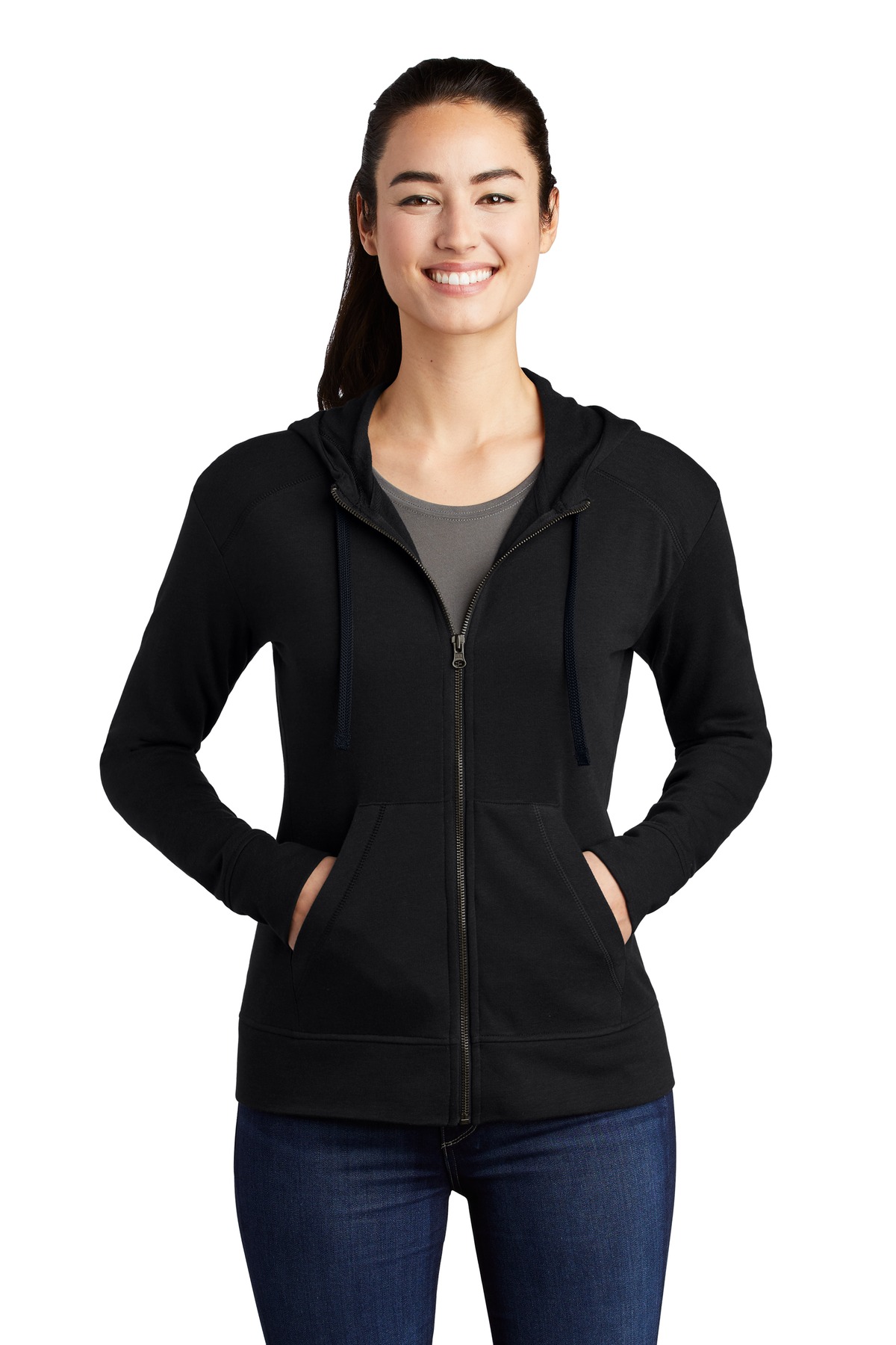 Women's PosiCharge Tri-Blend Wicking Fleece Full-Zip Hooded Jacket