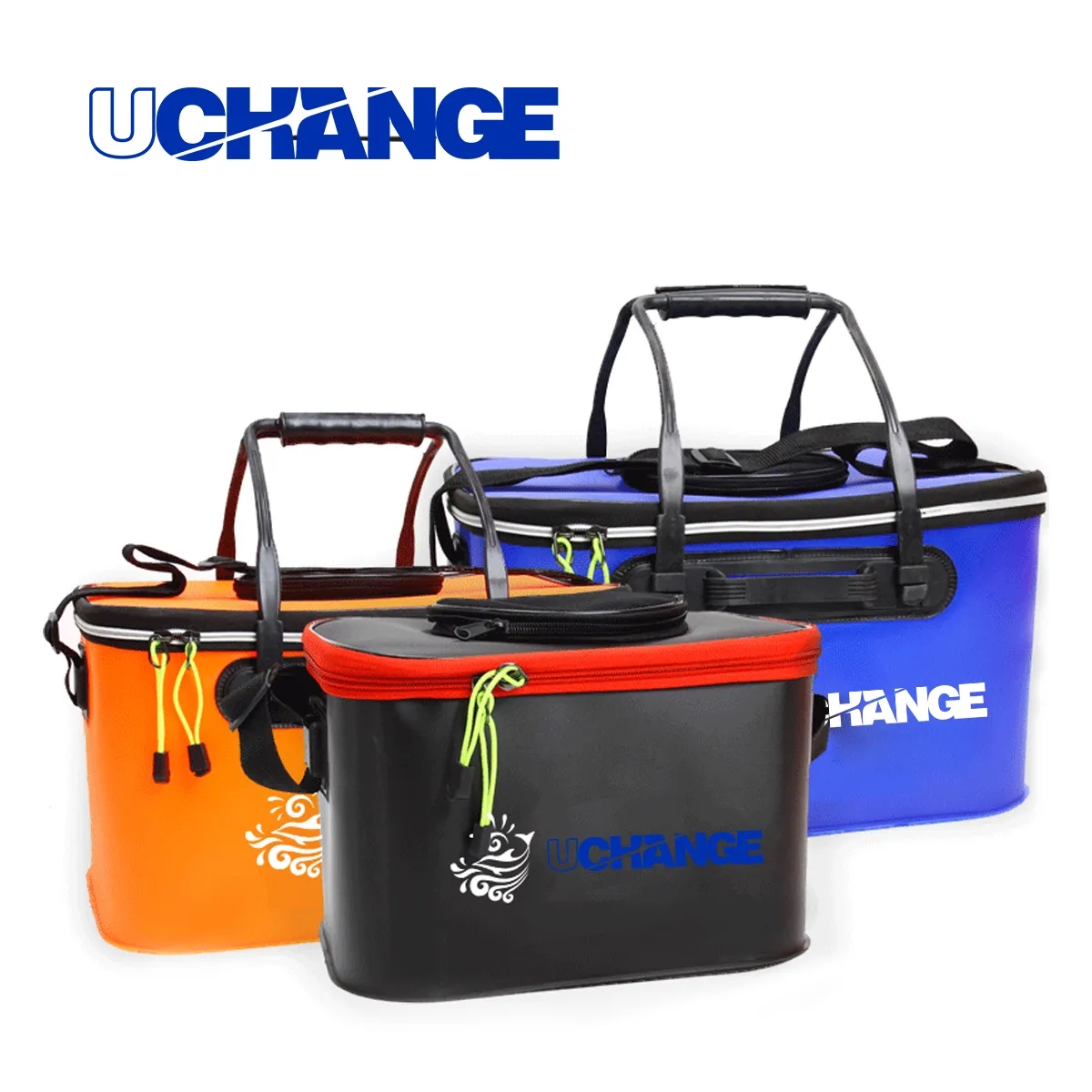 Foldable EVA Fishing Bucket With Lid And Strap 2