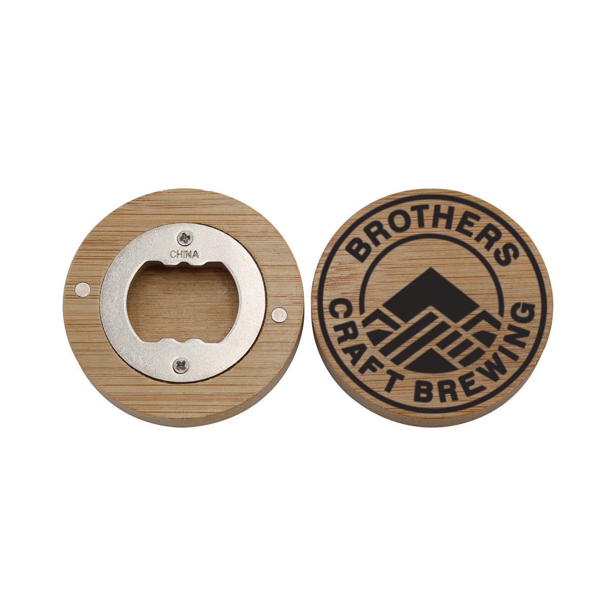 Bamboo Magnetic Bottle Opener 1
