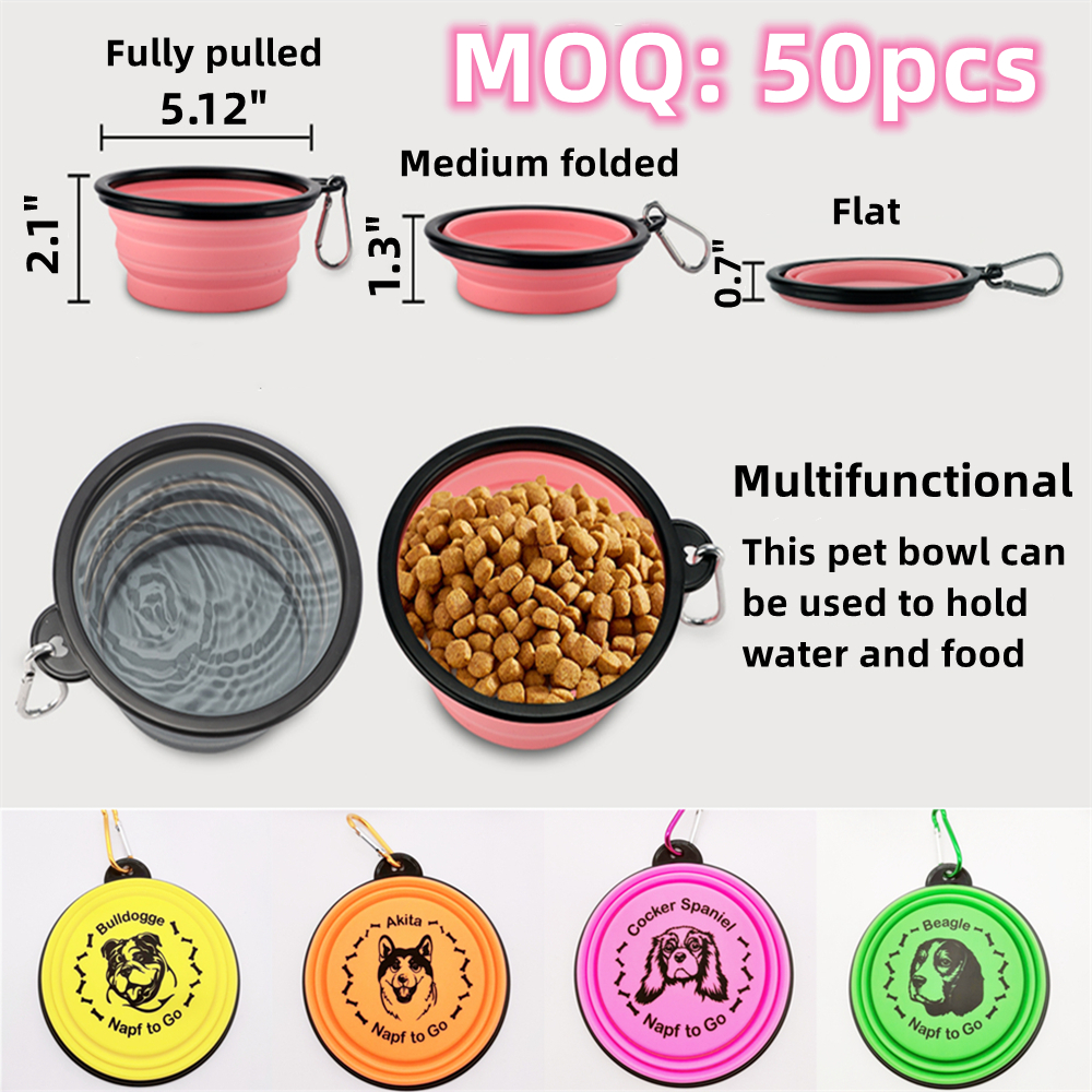 Collapsible Dog Bowl with Carabiner 2