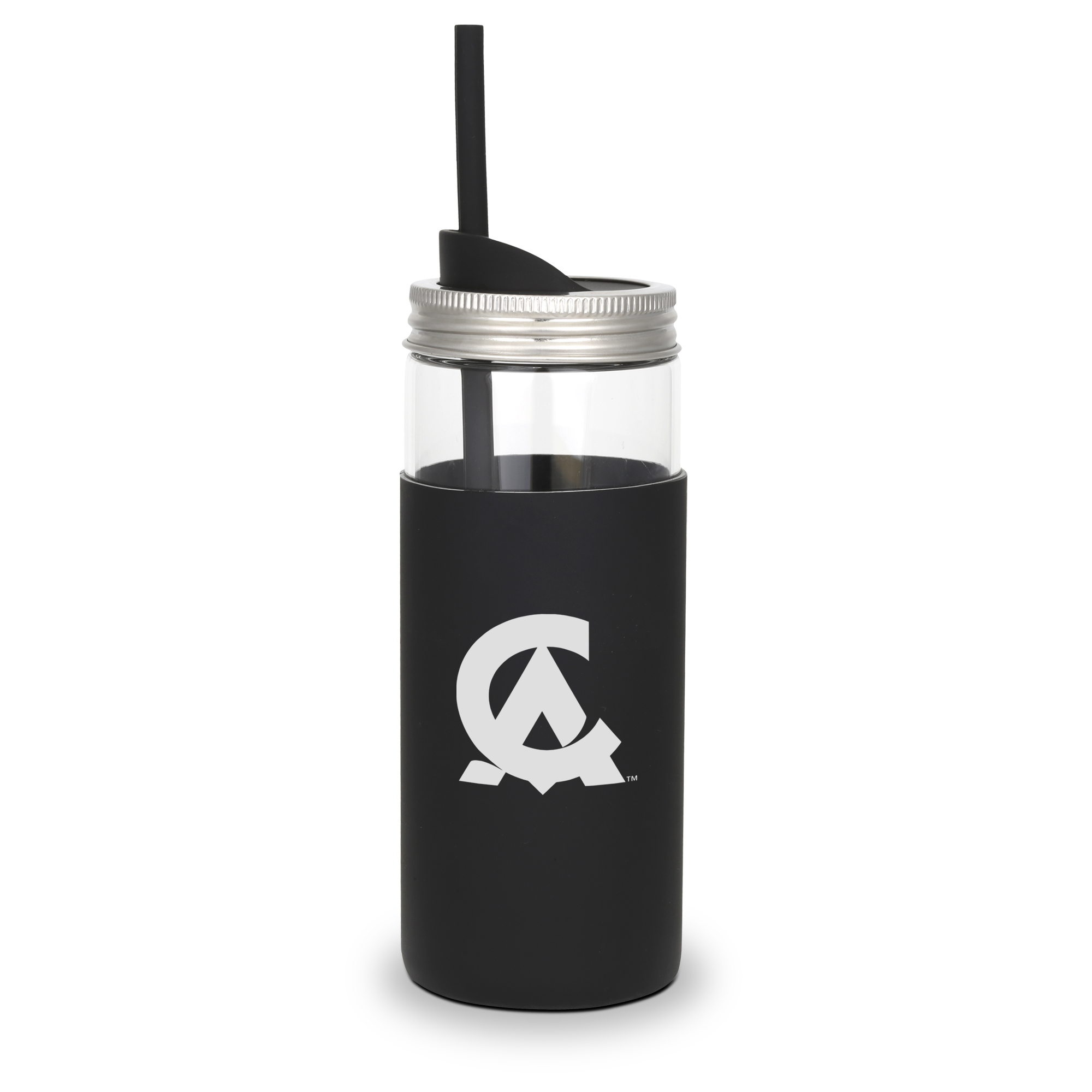 Galapagos Borosilicate Glass Mason Jar with Silicone Lid and Straw 5