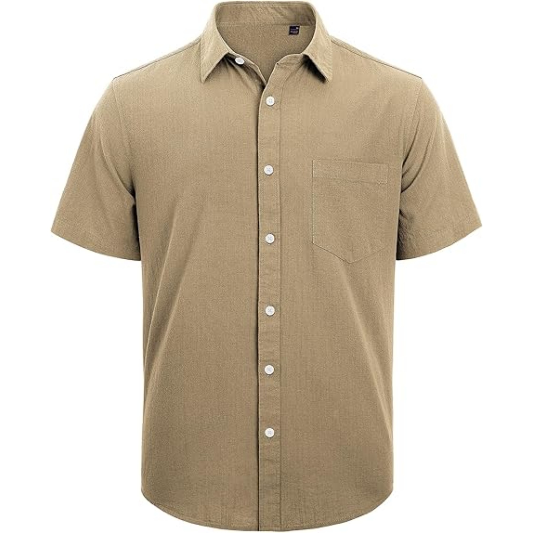 Men's Cotton Linen Short Sleeve Shirt 29