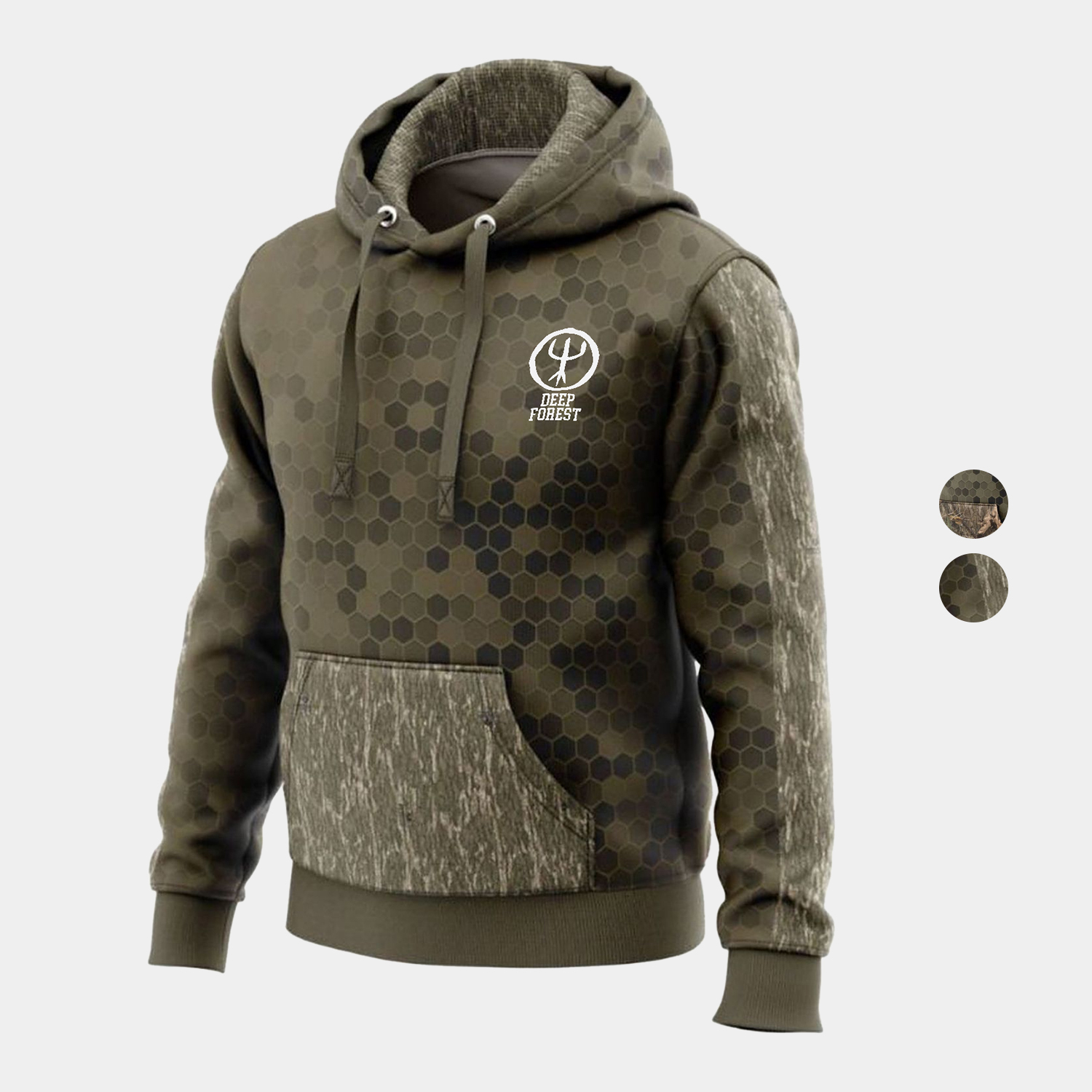 Mossy Oak® Men's 8.2 oz. Polar Fleece Pullover Hoodie with Kangaroo Pocket 2