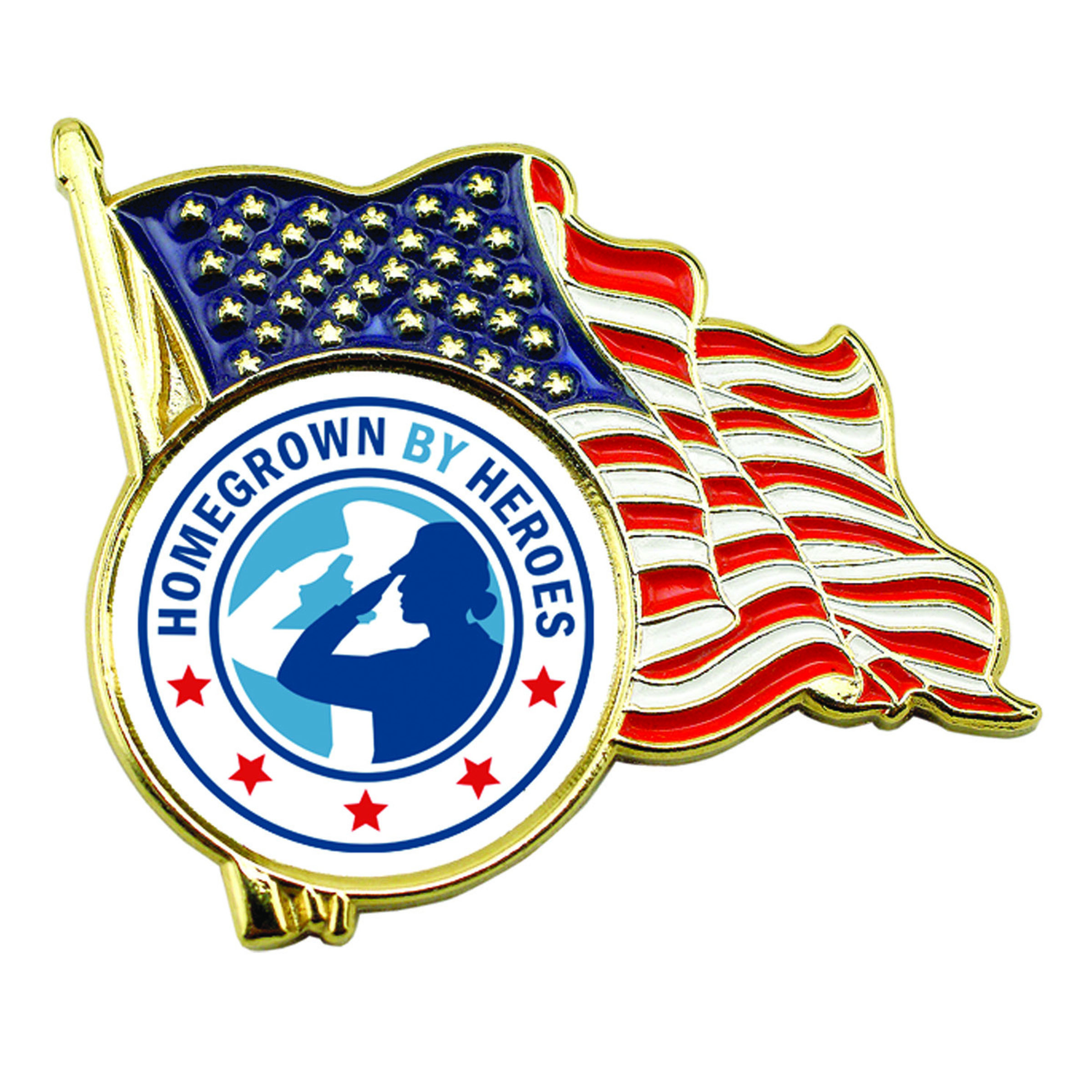 U.S.A. Flag Lapel Pins with Custom Logo 7