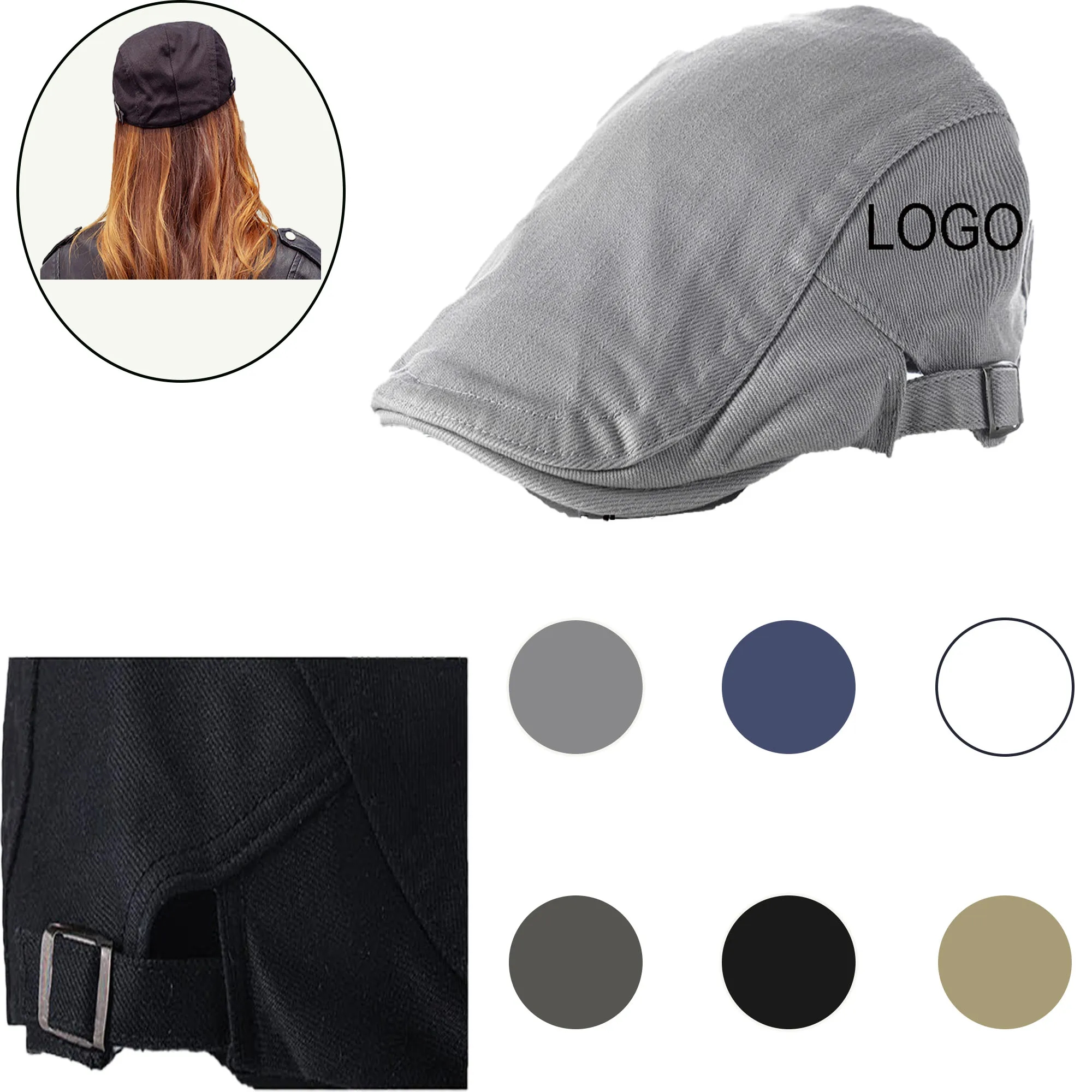 Spot Newsboy Golf Cotton Beret