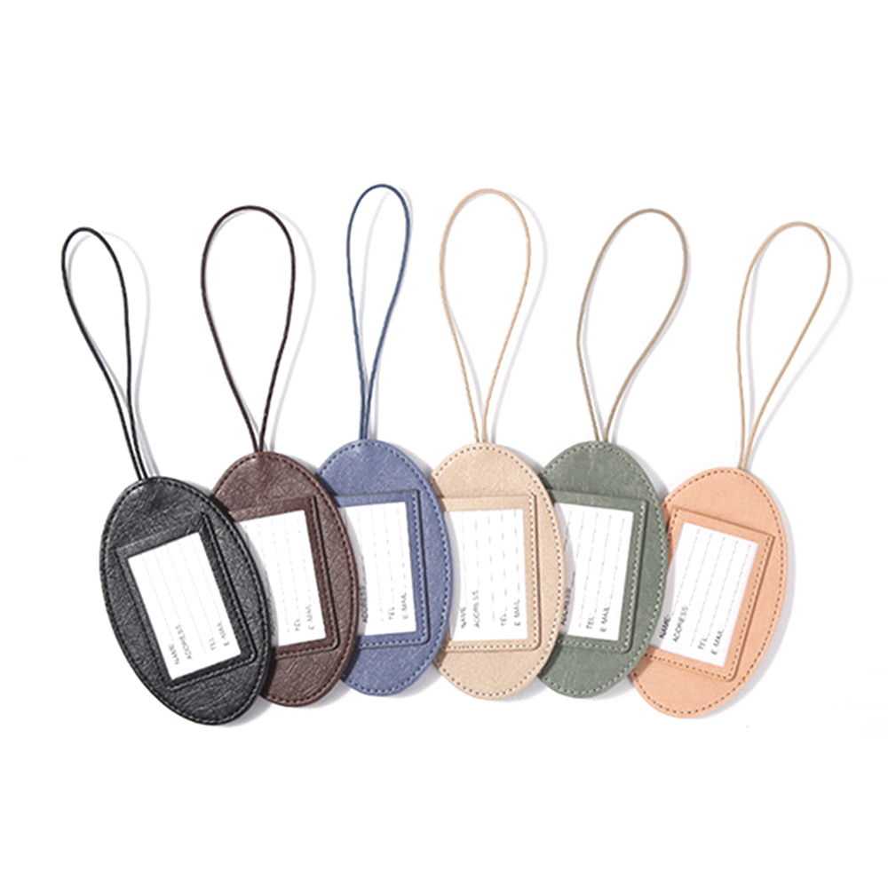 Round Leather Luggage Spotter Tag 3