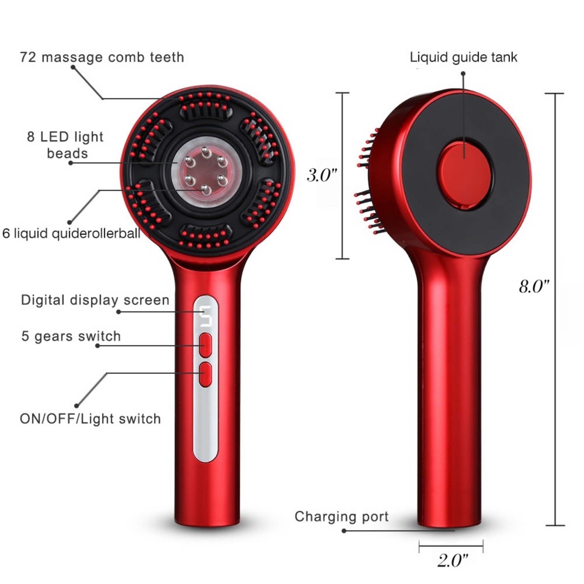 Electric Scalp Massager Hair Growth Brush 7