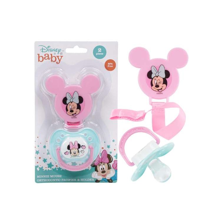 Disney Pacifier & Clip Sets - Minnie Mouse 2pk 1