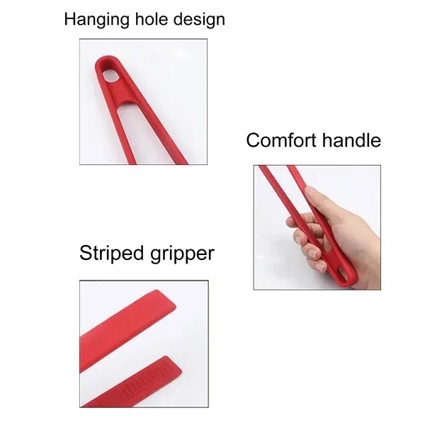 Silicone Food Tongs with High Temp Resistant Long Reach 6