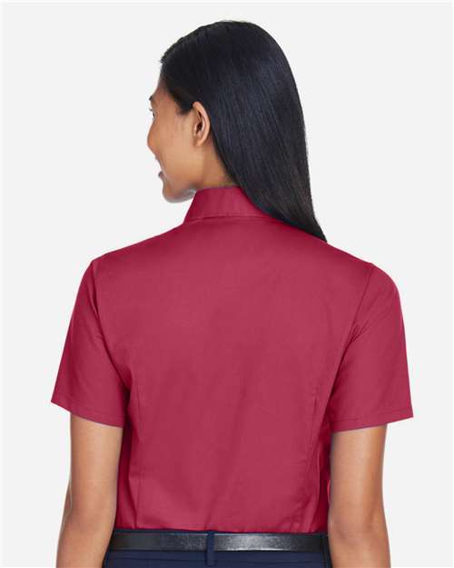 Women's Easy Blend™ Short Sleeve Twill Dress Shirt with Stain-Release - M500SW 27