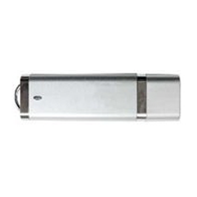 Rectangle Plastic USB Drive w/ Silver Trim 8
