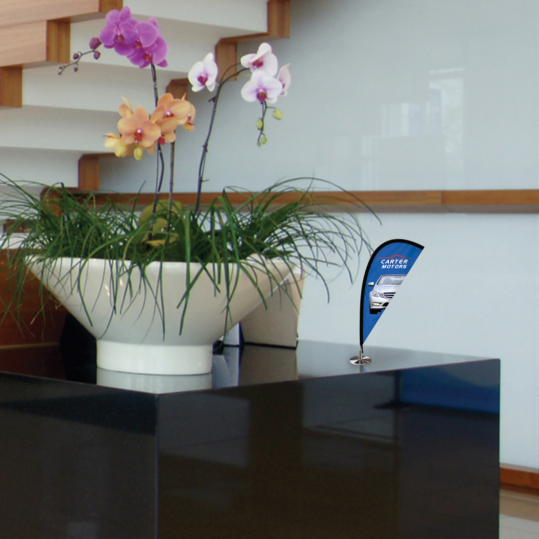 Double Sided Mini Desktop Teardrop Banner 11