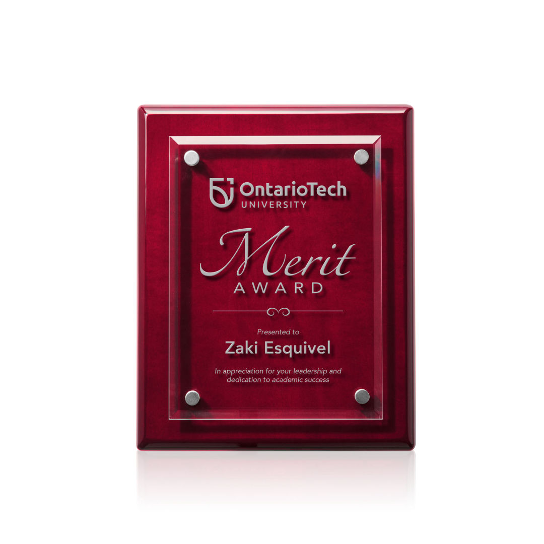 Caledon Plaque - Rosewood/Silver 16